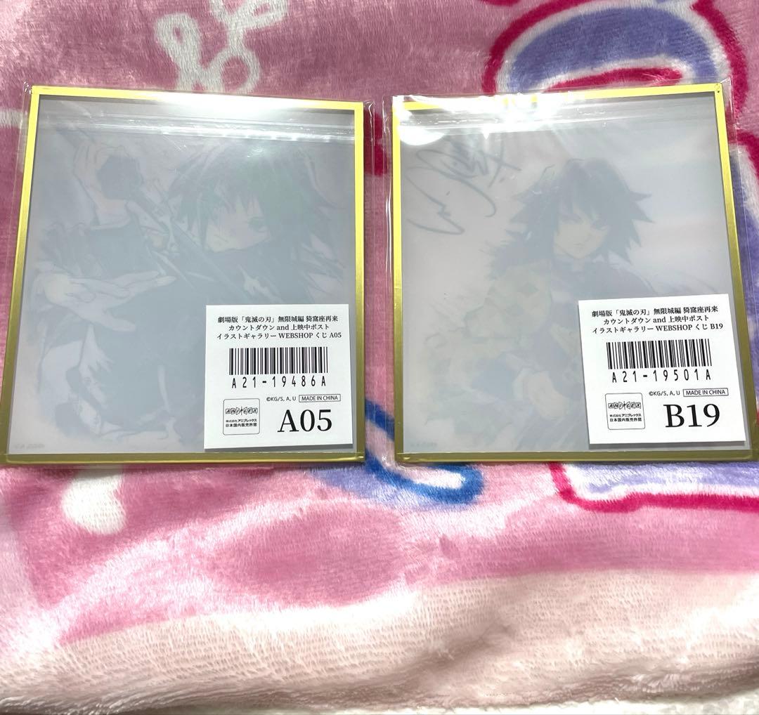 鬼滅の刃 冨岡義勇 Webshopくじ アクリル色紙 無限城編 A05 B19