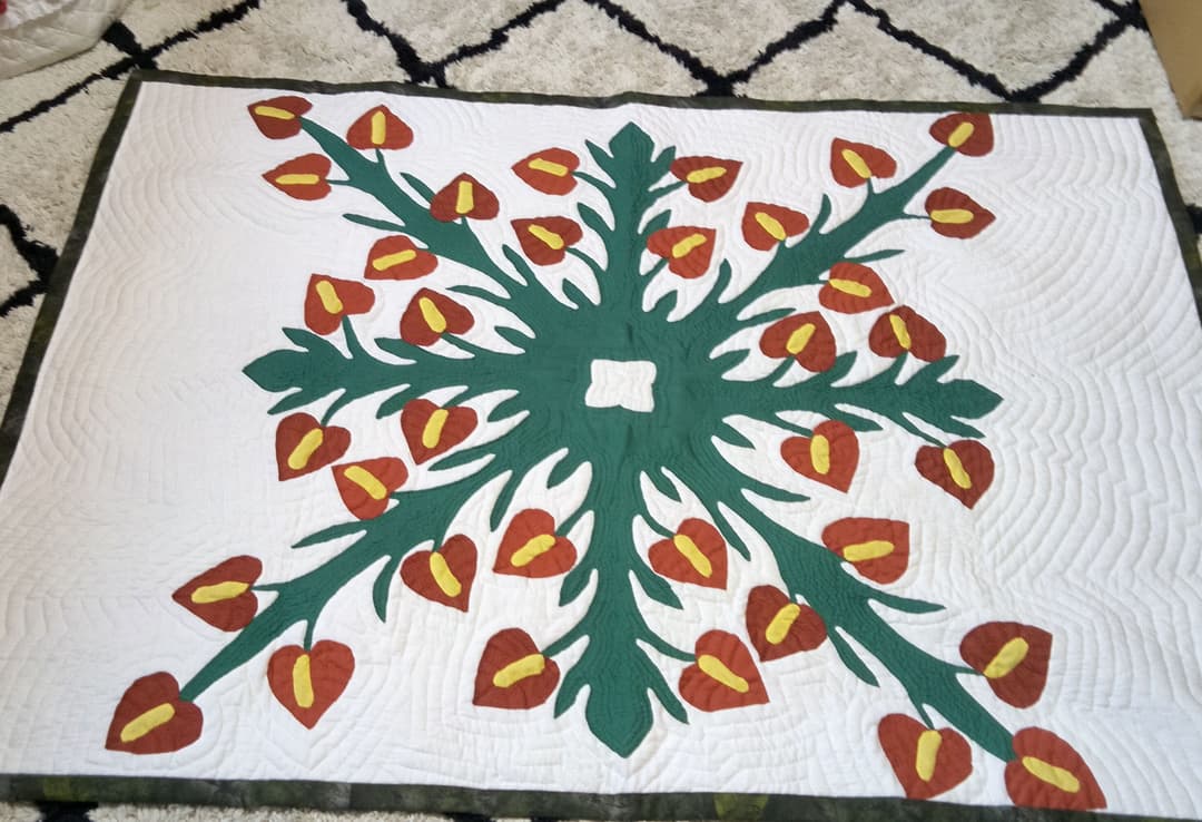 ハワイアンパッチワークタペストリー