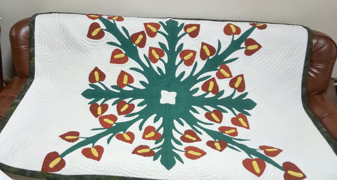 ハワイアンパッチワークタペストリー