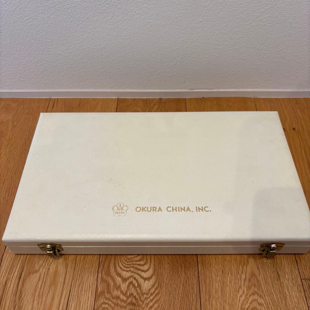 【新品未使用/木箱入】大倉陶園 ブルーローズ 32cmオーバルプラター 大皿