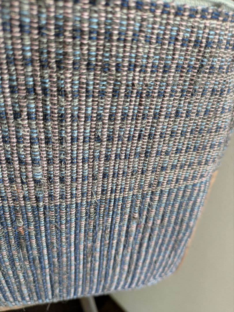 裂き織りと帆布のボディバッグ