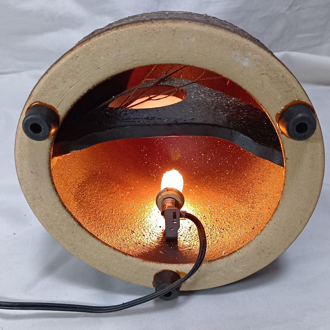 信楽焼 陶器ライト 陶灯り 和風照明 月夜 月見 幻想的