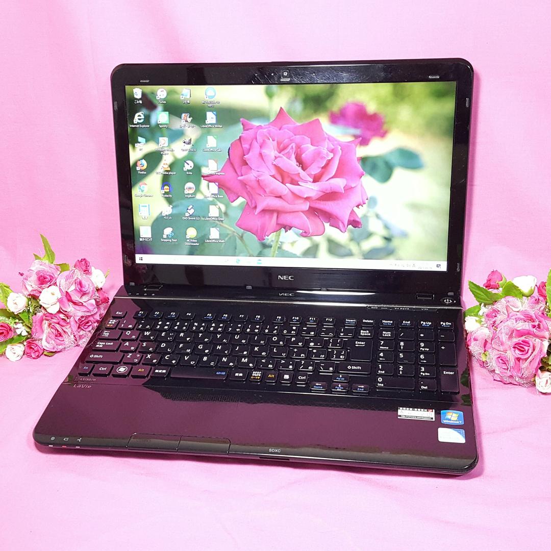 テレワーク可能♦薄型LaVie♦大容量500G&カメラ&USB3.0&テンキ