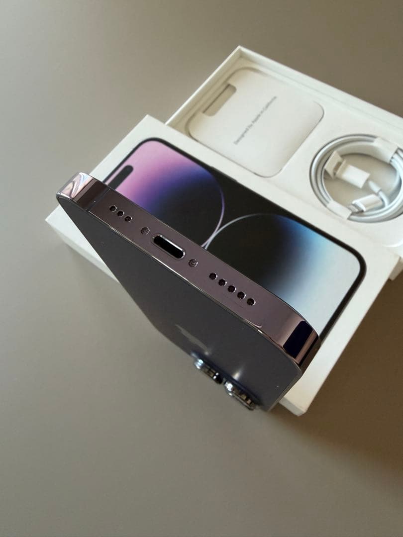 極美品 iPhone 14 Pro 256GB ダークパープル（付属品未使用）