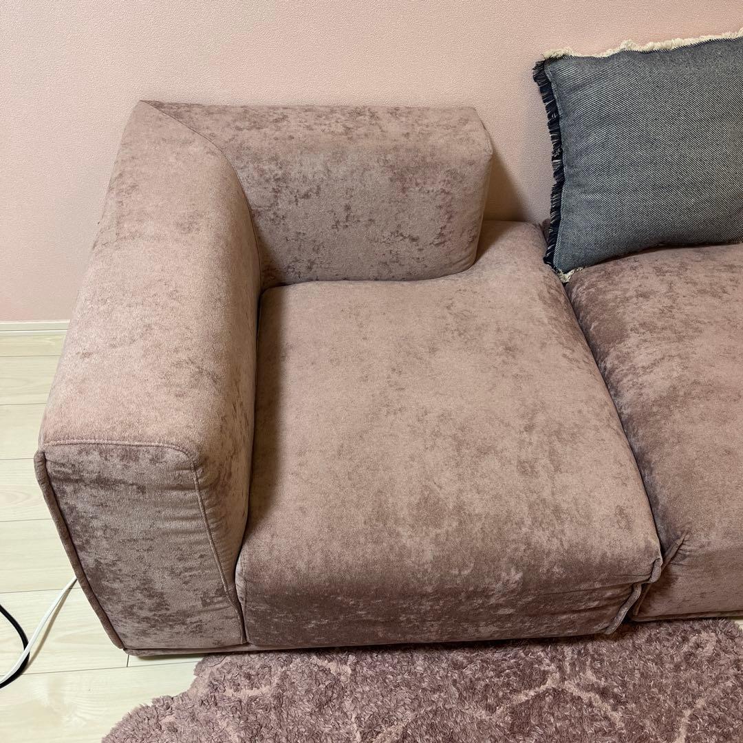 フランフラン　モダンソファ　ピンク②