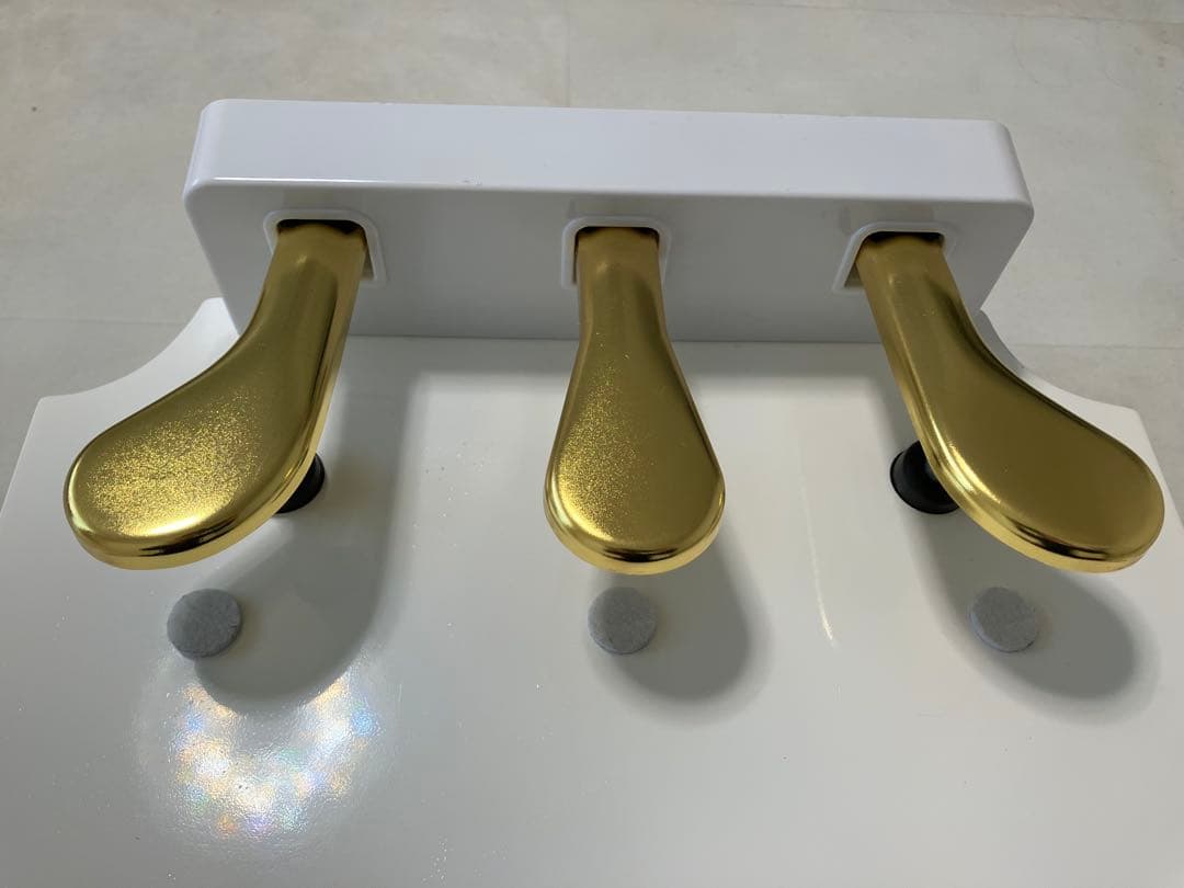 CARINA 子供用ピアノ補助ペダル ホワイト 白