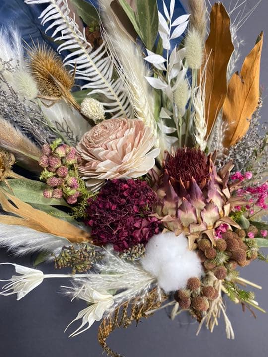 ウイテングドライフラワーブーケ&スワック　謹賀新年　セール中