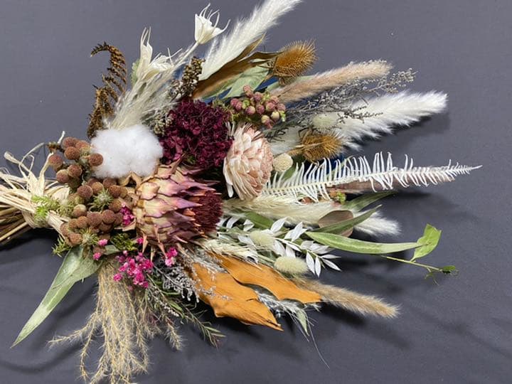 ウイテングドライフラワーブーケ&スワック　謹賀新年　セール中