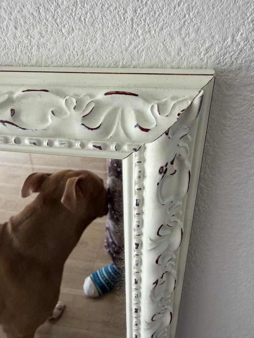 未使用品 ａｒｎｅ ヴィンテージ風 ホワイトフレームの姿見