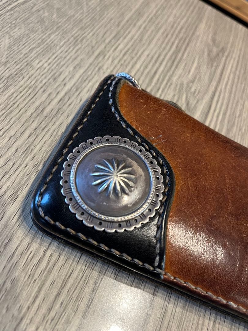 THE FLAT HEAD長財布 フラットヘッド　シルバーコンチョ付き