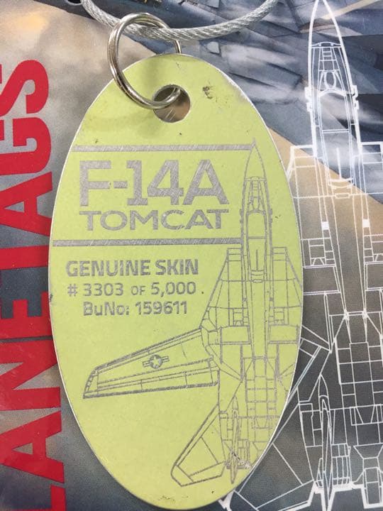 F-14Aトムキャット PLANETAGS フライトタグキーホルダーTOPGUN