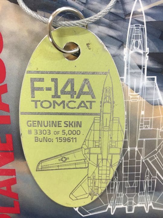 F-14Aトムキャット PLANETAGS フライトタグキーホルダーTOPGUN