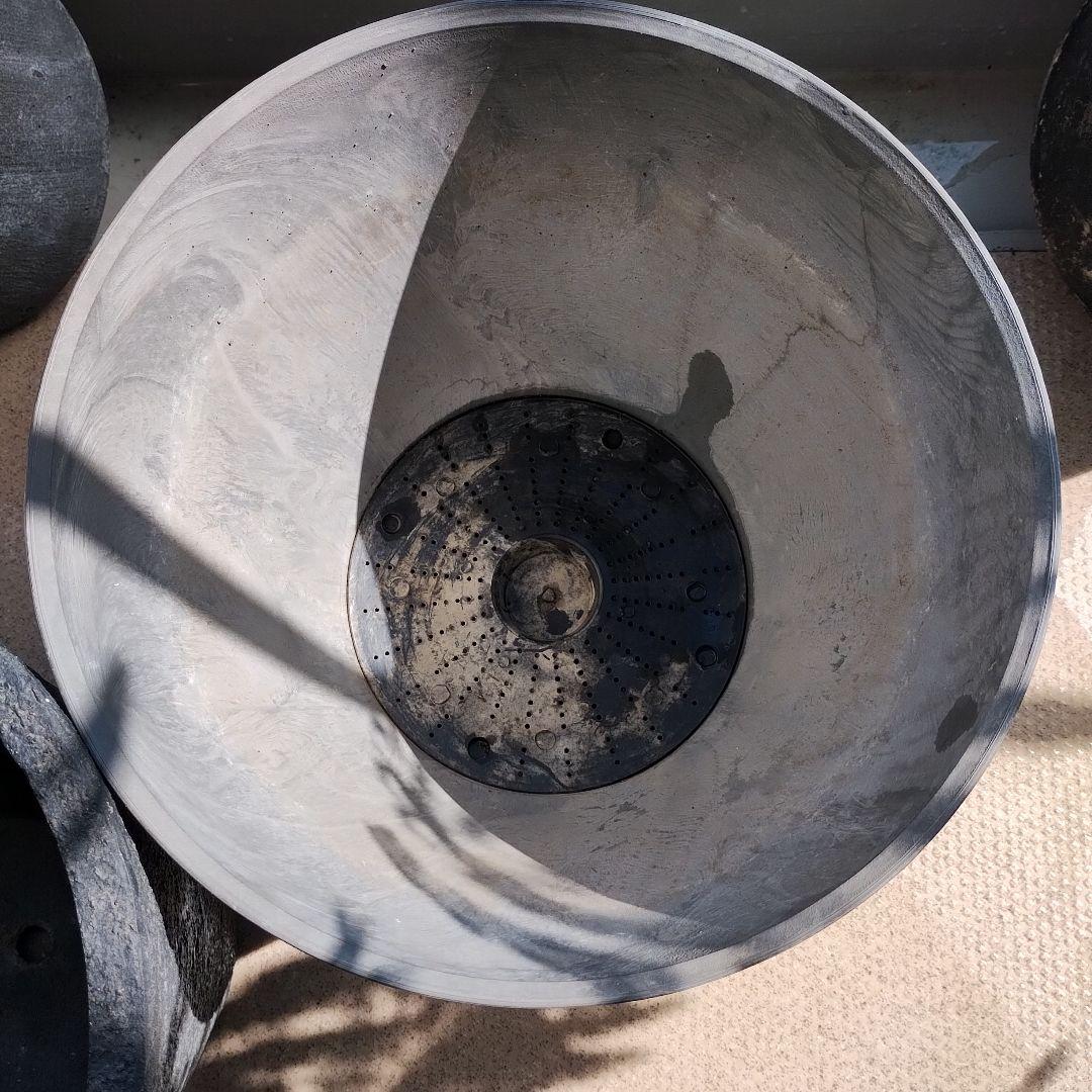 円形プランター 黒・グレー