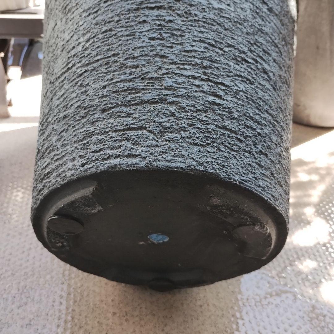 円形プランター 黒・グレー