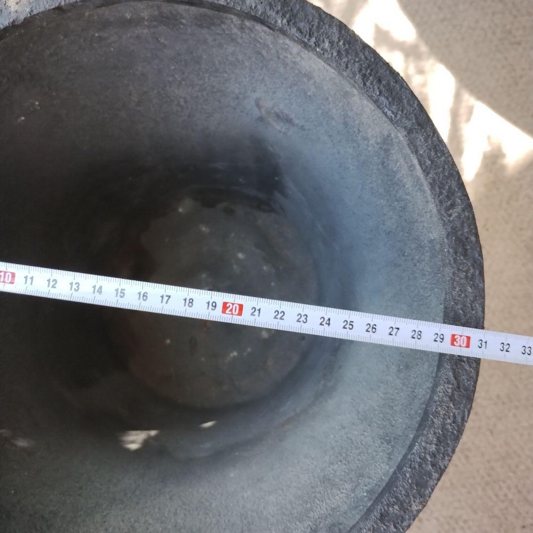 円形プランター 黒・グレー