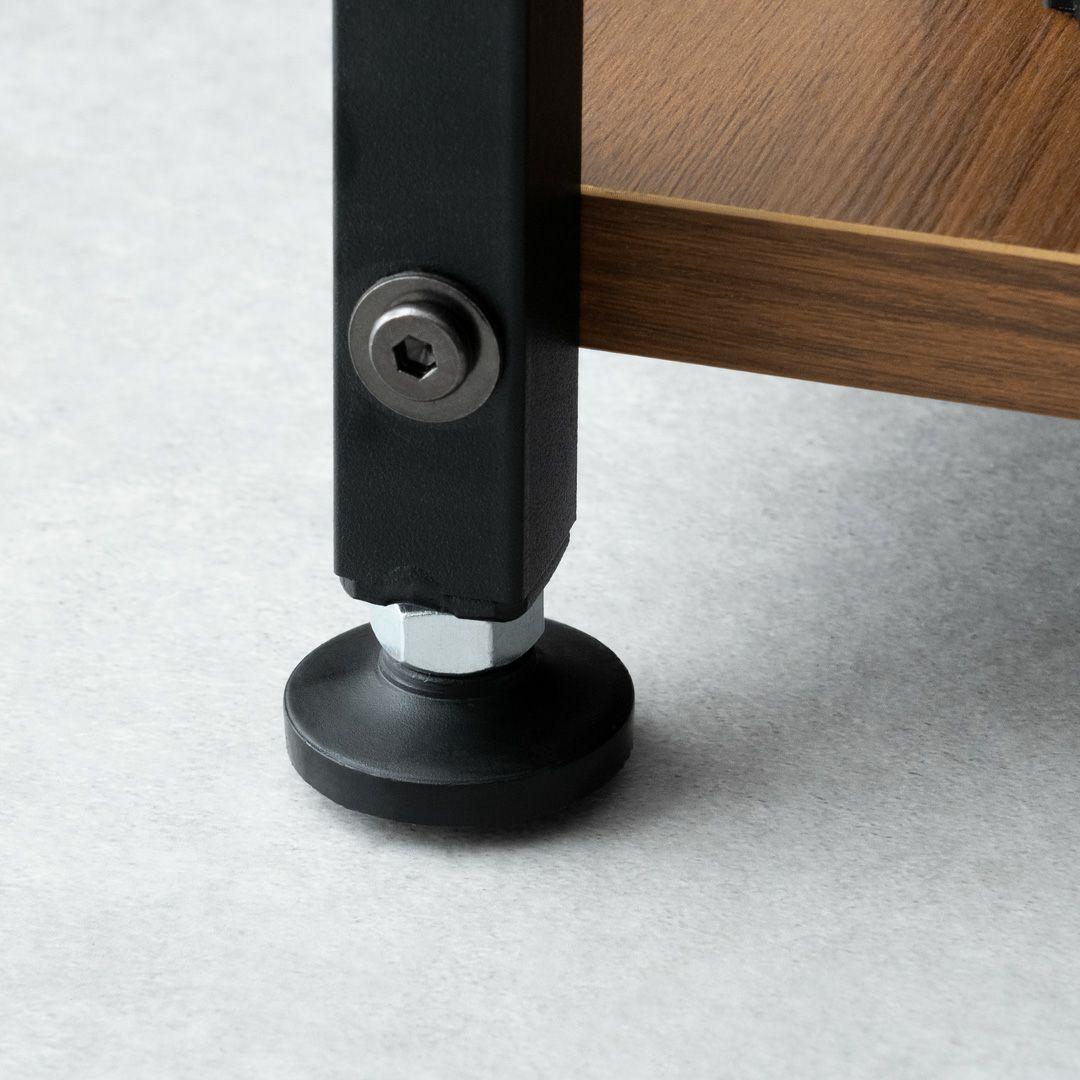 【美品】デスク 机 幅120cm 木製天板 スチール脚 収納 おしゃれ シンプル