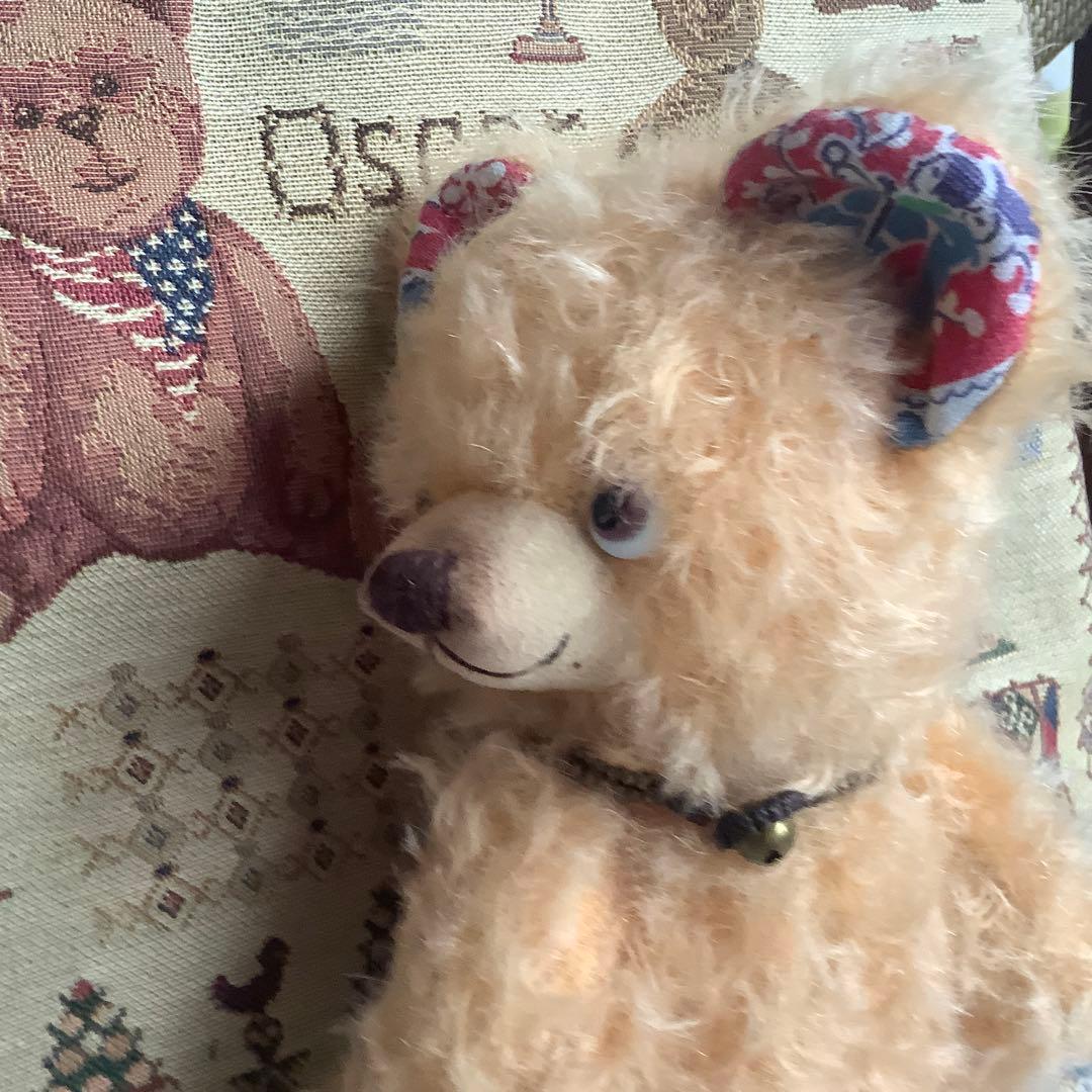 チーベア　ベージュカーリーモヘア　ポンチ目