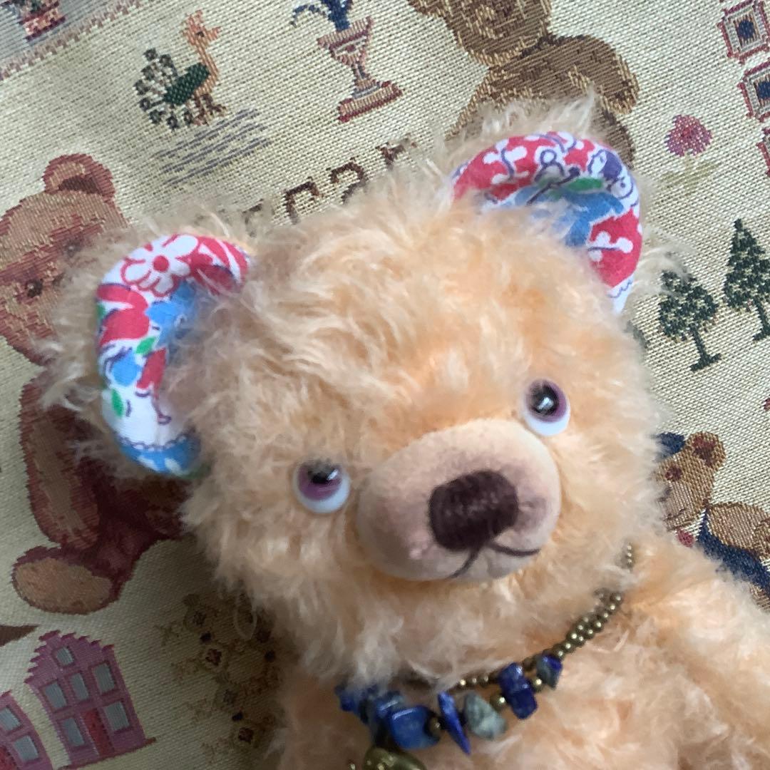 チーベア　ベージュカーリーモヘア　ポンチ目