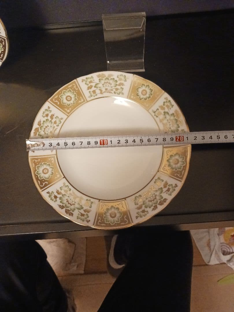 ロイヤルクラウンダービー パネル グリーン ケーキプレート①②