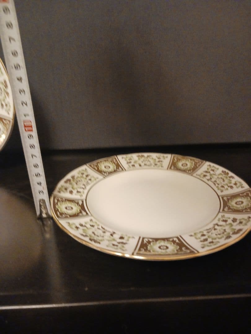 ロイヤルクラウンダービー パネル グリーン ケーキプレート①②