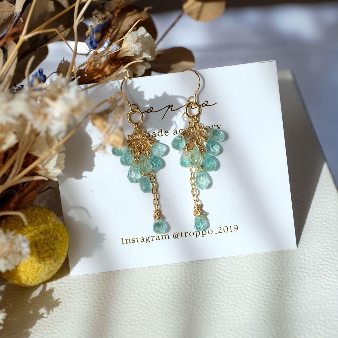 白妙 ♦︎14kgfルベライト・パパラチアトルマリンブレスレット