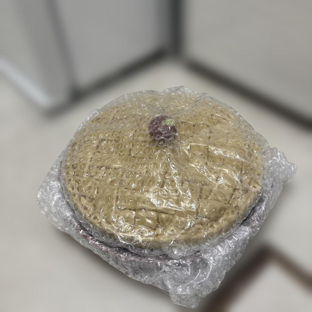 アメリカ購入　パイ型蓋付き容器 赤