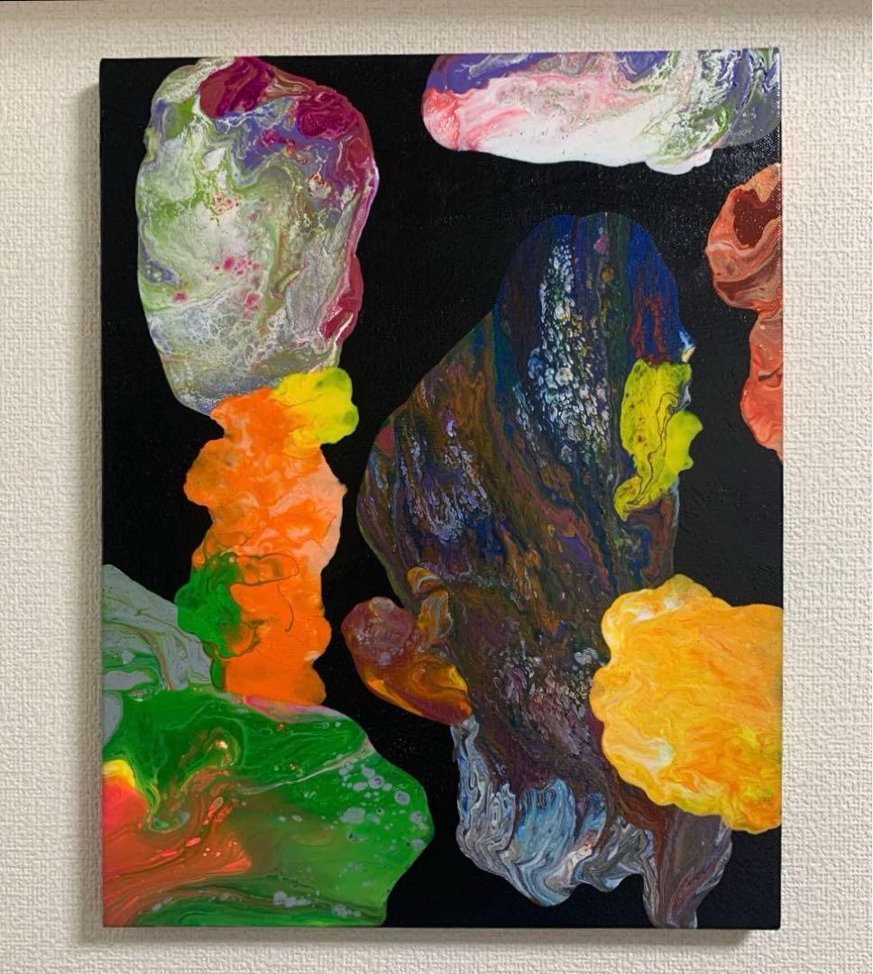 F6号/フルイドアート/ポーリングアート/オリジナルアート/抽象画