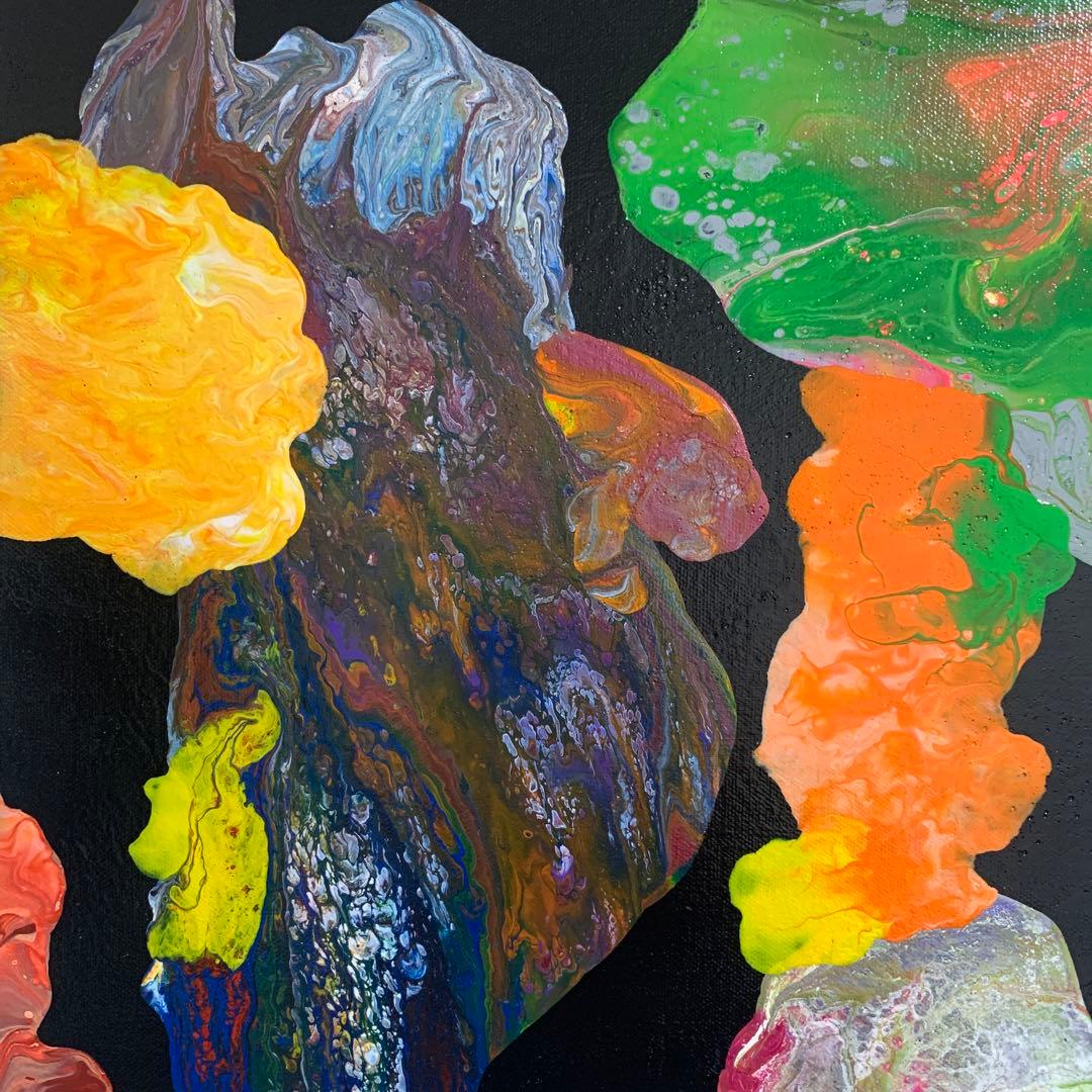 F6号/フルイドアート/ポーリングアート/オリジナルアート/抽象画