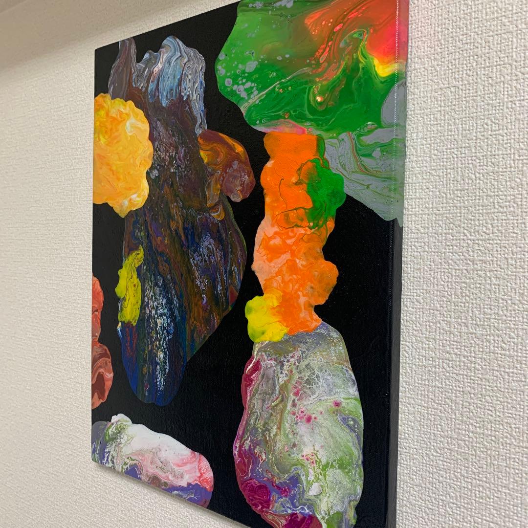F6号/フルイドアート/ポーリングアート/オリジナルアート/抽象画