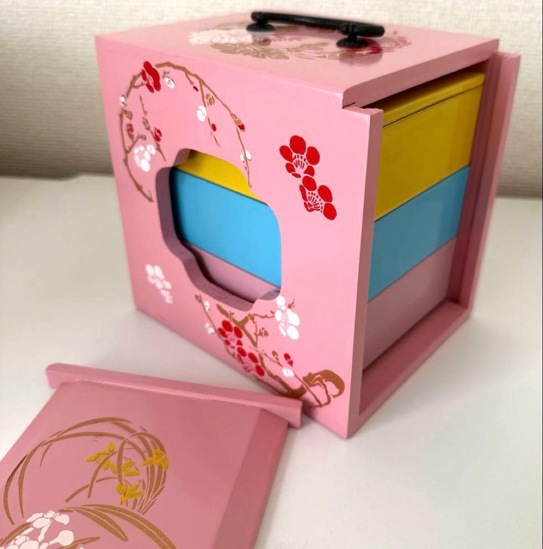 〇251014　遊山箱　お弁当箱　徳島　雛祭り