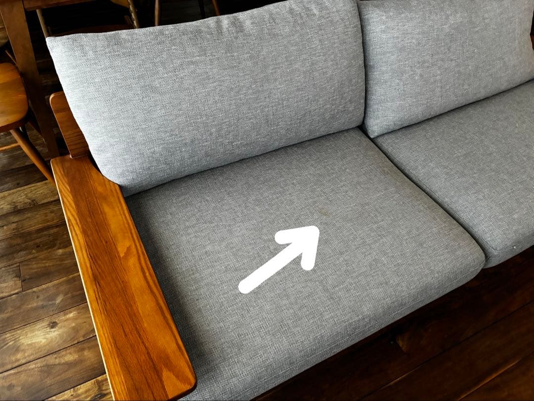 【定価15万円超】unico KIRP 3人掛けソファ　ウッドフレーム