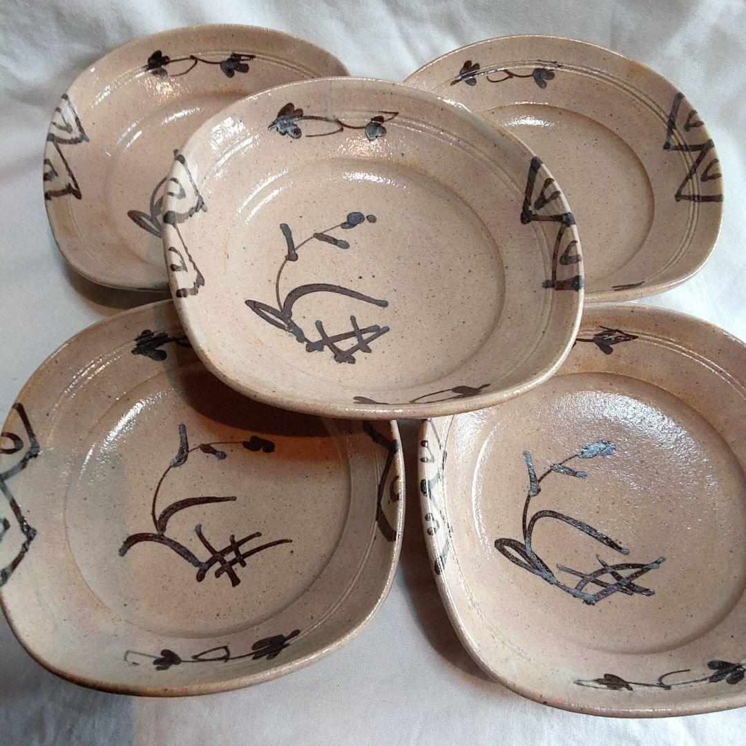 絵唐津中深皿　　5客