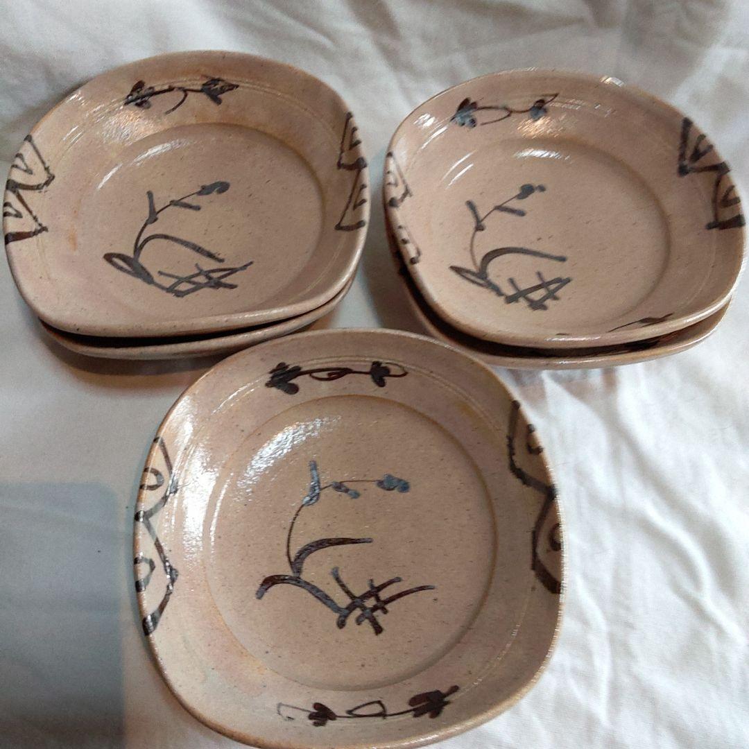 絵唐津中深皿　　5客