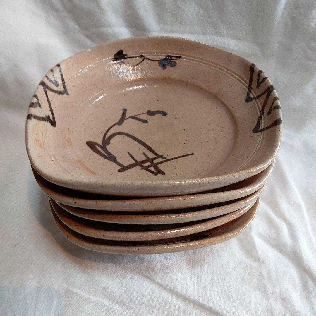 絵唐津中深皿　　5客