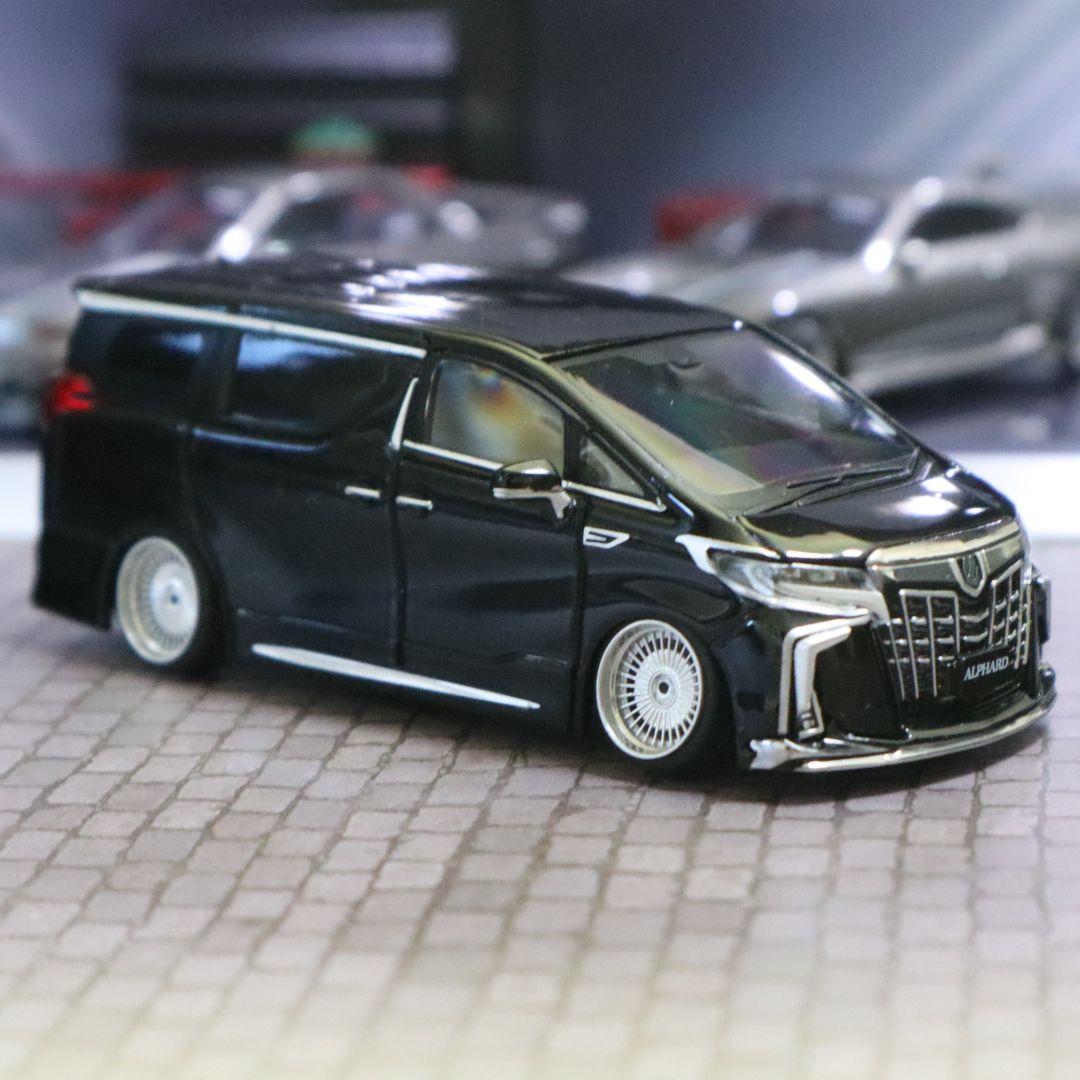 カスタムミニカー 1/64 HJ アルファード 30後期 車高短ツライチ トヨタ