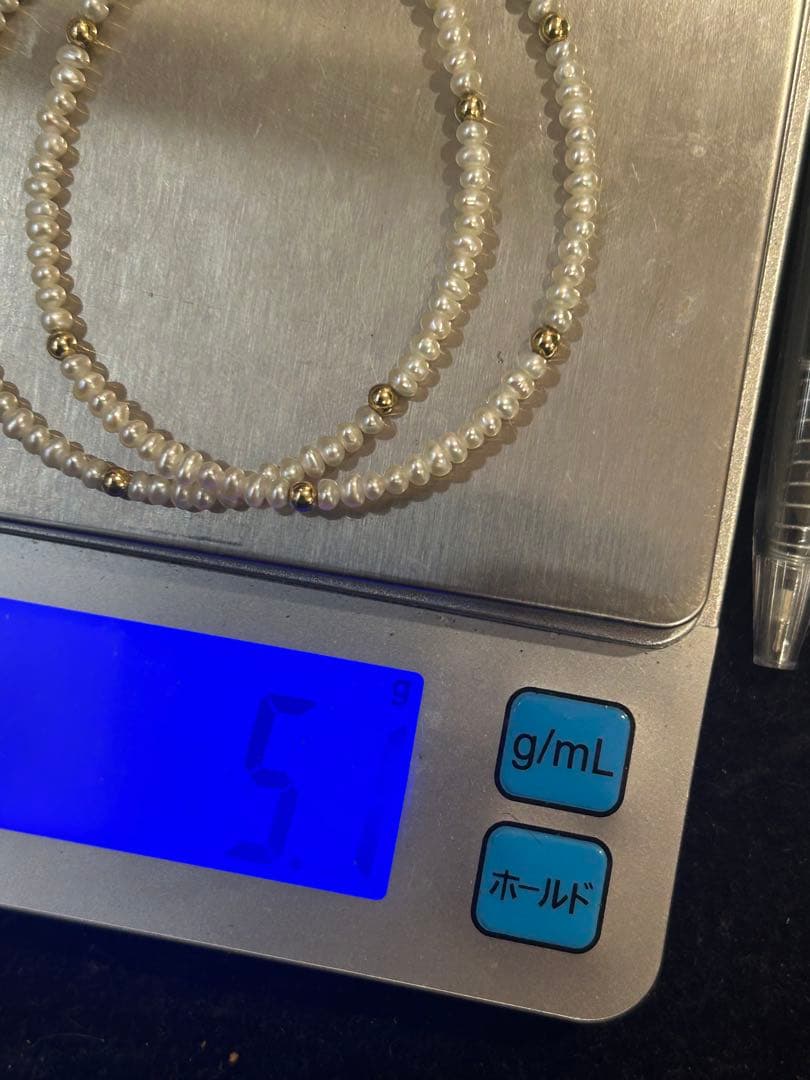真珠　ブレスレット　K14