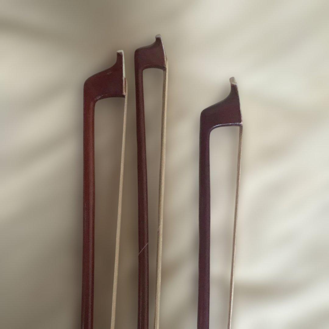 木製バイオリン弓 3本セット