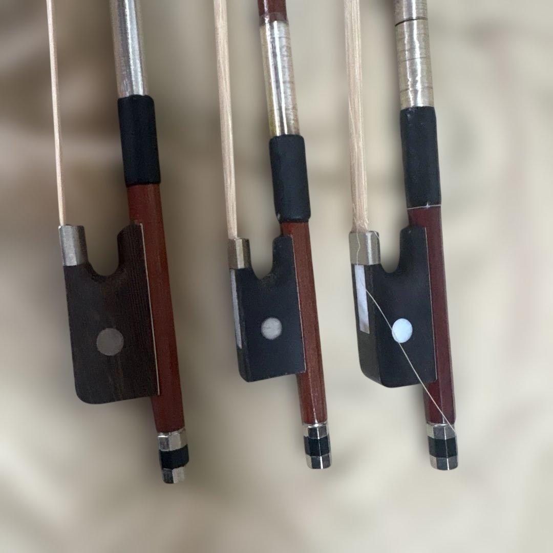 木製バイオリン弓 3本セット