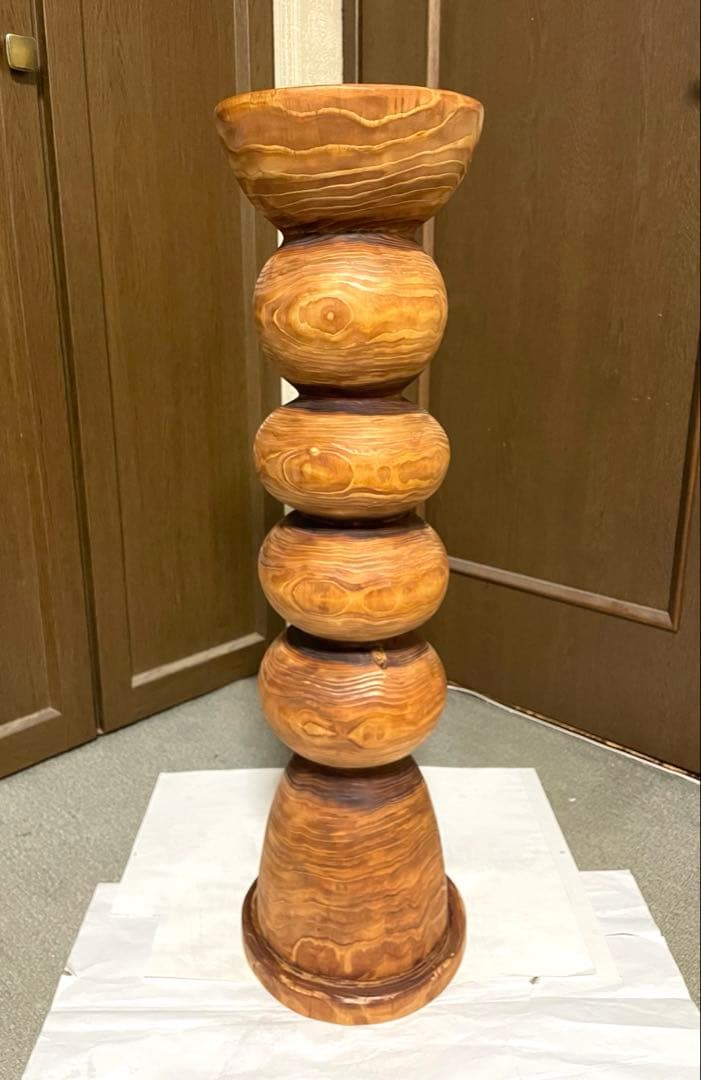 丸太 (確認用品) 花瓶スタンド 高さのある円筒形