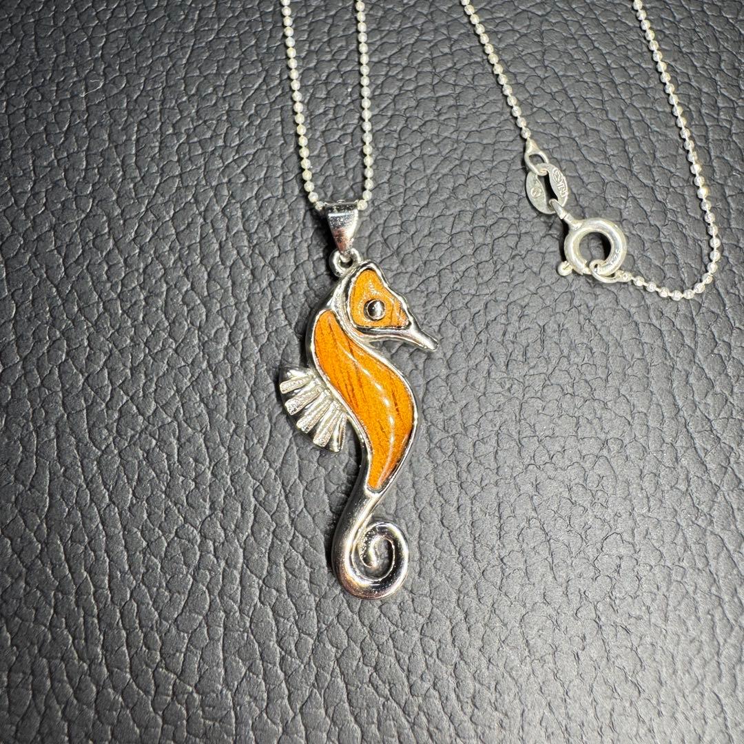 コアウッド タツノオトシゴ ネックレス シルバー silver925