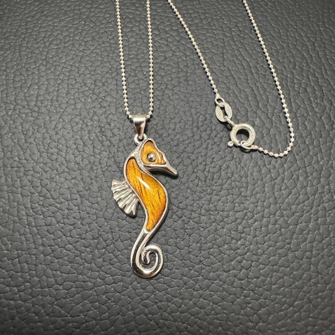 コアウッド タツノオトシゴ ネックレス シルバー silver925