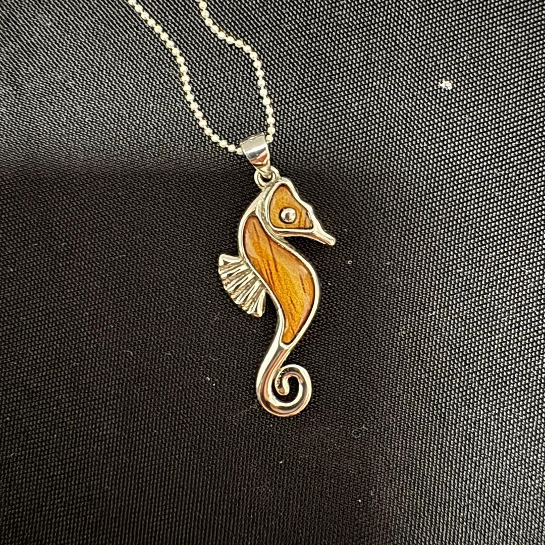 コアウッド タツノオトシゴ ネックレス シルバー silver925