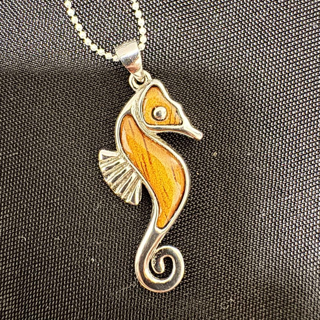 コアウッド タツノオトシゴ ネックレス シルバー silver925