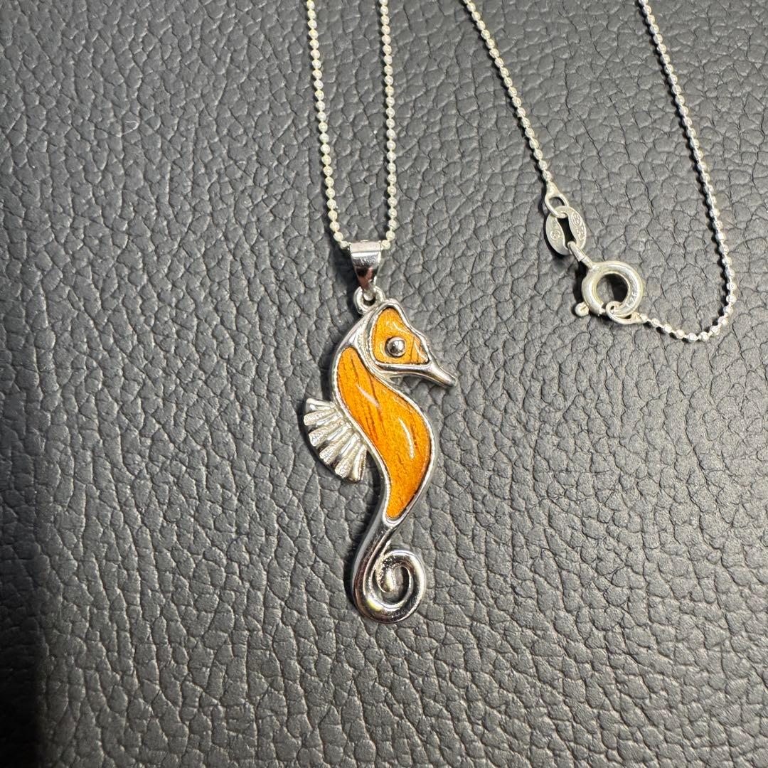 コアウッド タツノオトシゴ ネックレス シルバー silver925