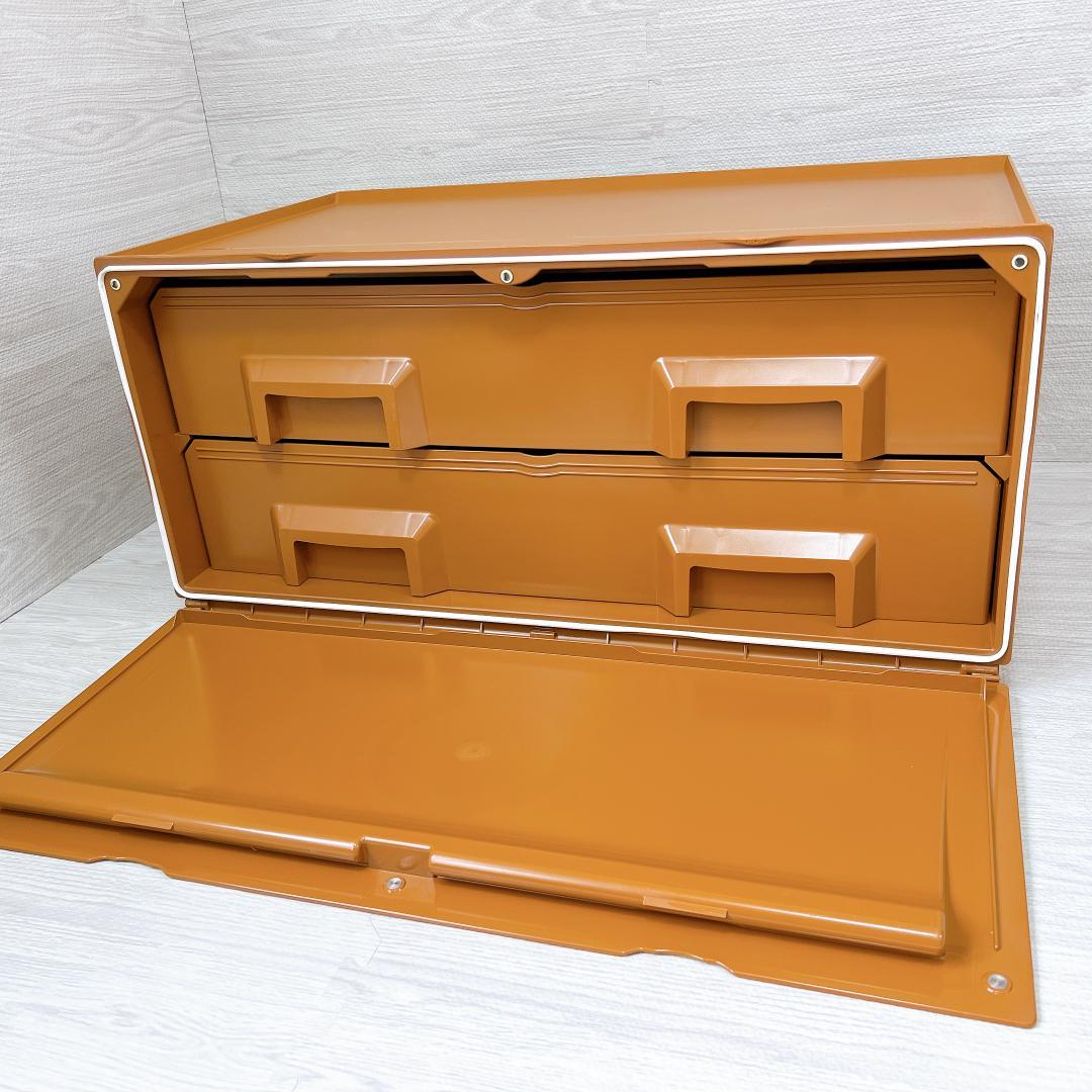 【良品✨送料無料】タッパーウェア　スーパーチェストワイド　引出し2段 ③