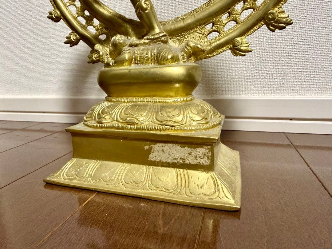 【希少】ゴールド　ダンシングシヴァ　シヴァ神　ヨガ　置物　厄除け　開運