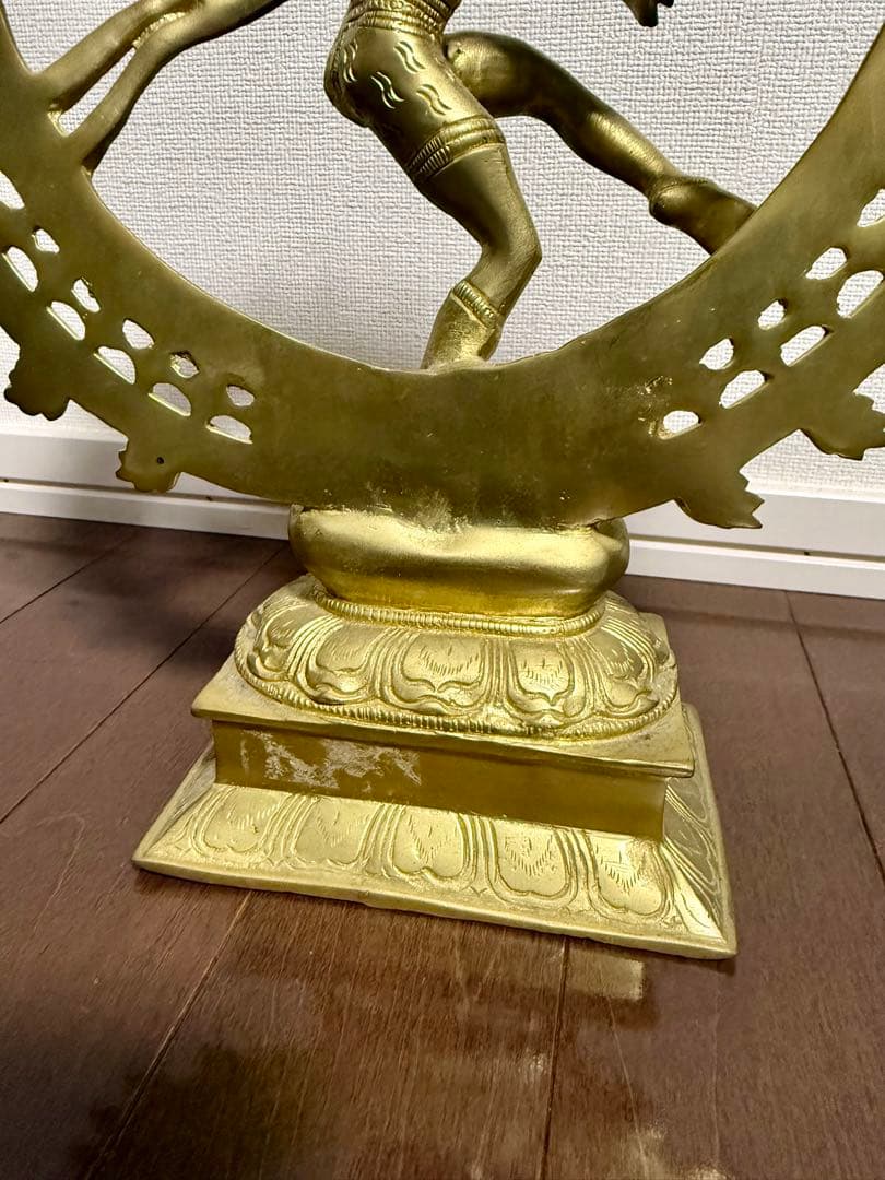 【希少】ゴールド　ダンシングシヴァ　シヴァ神　ヨガ　置物　厄除け　開運