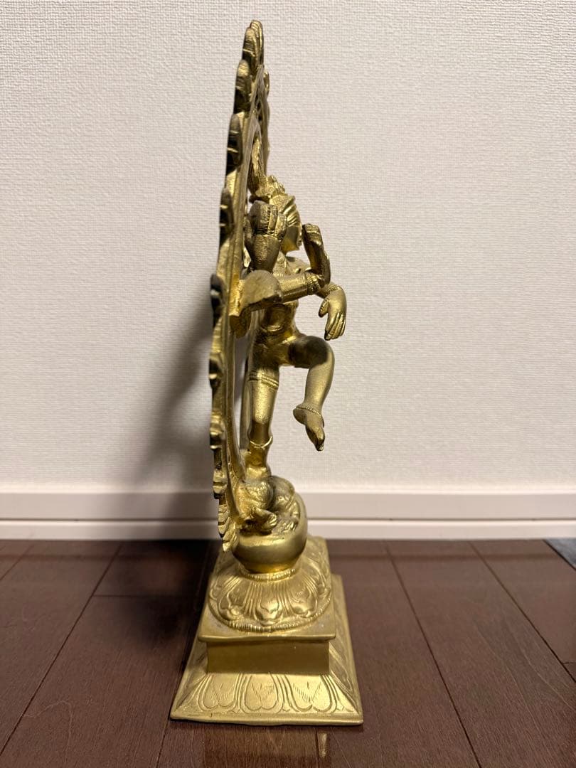 【希少】ゴールド　ダンシングシヴァ　シヴァ神　ヨガ　置物　厄除け　開運