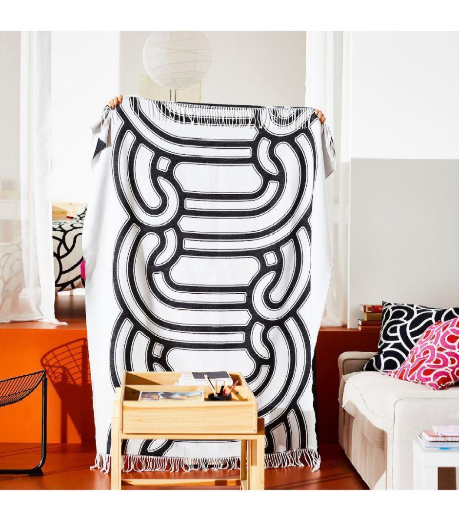 IKEA ソートロン ブランケット 限定コレクション 白黒リバーシブル仕様