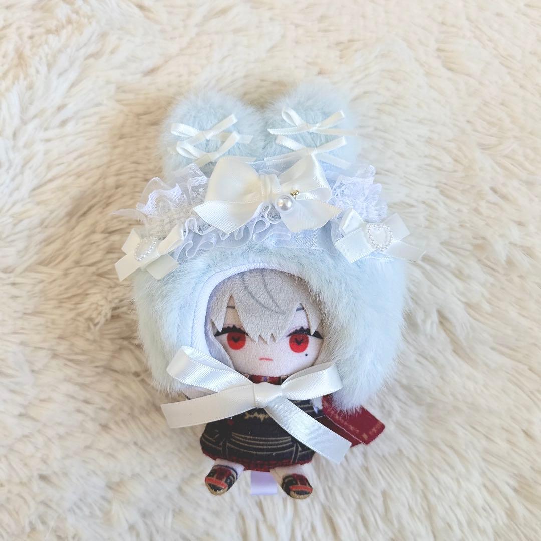 【ピンク2・ブルー】にじぱぺっと ぬい服 10cm 帽子 着ぐるみ ボンネット